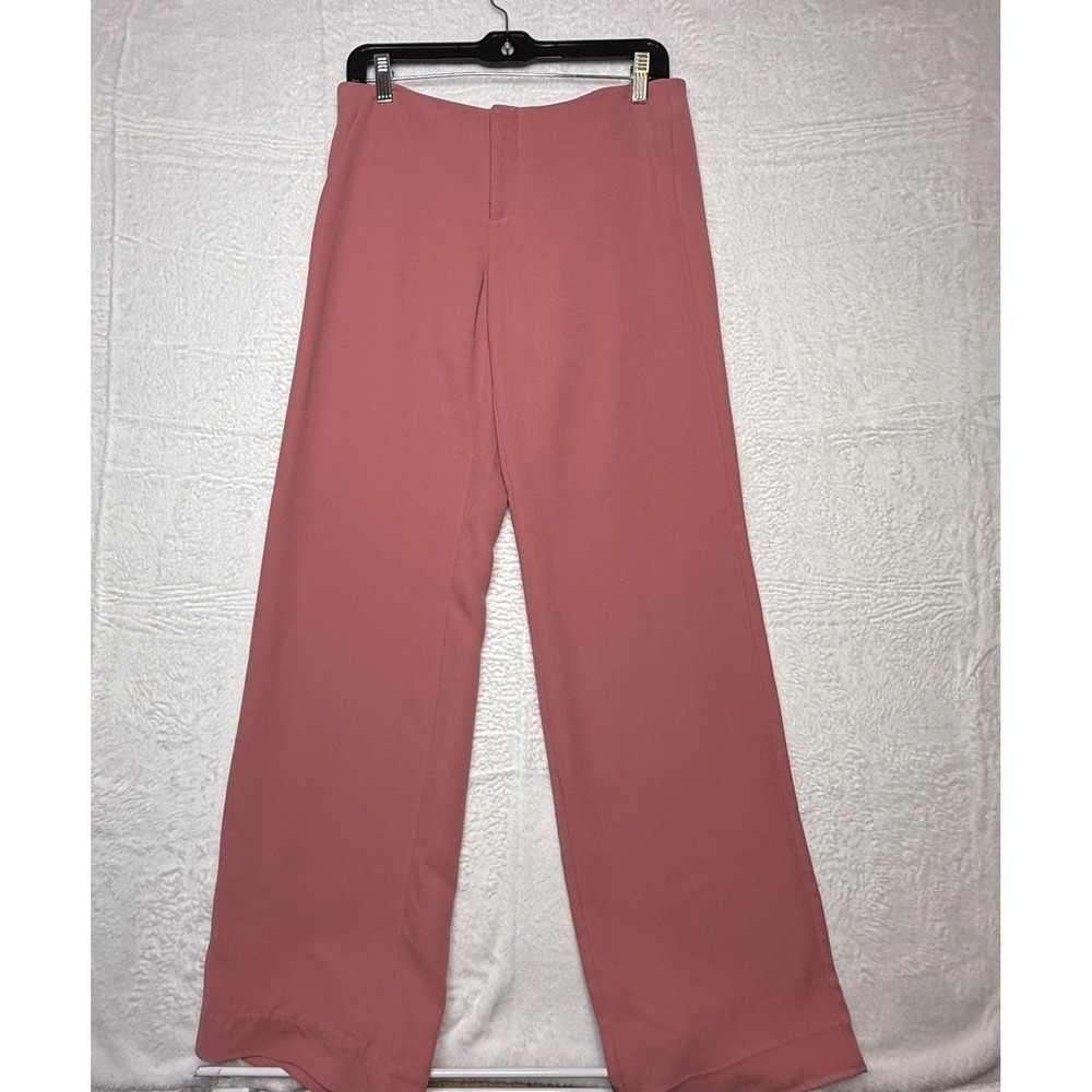 Reformation Dusty Rose Pink High Waisted Wide Leg Trousers Pants Size 2